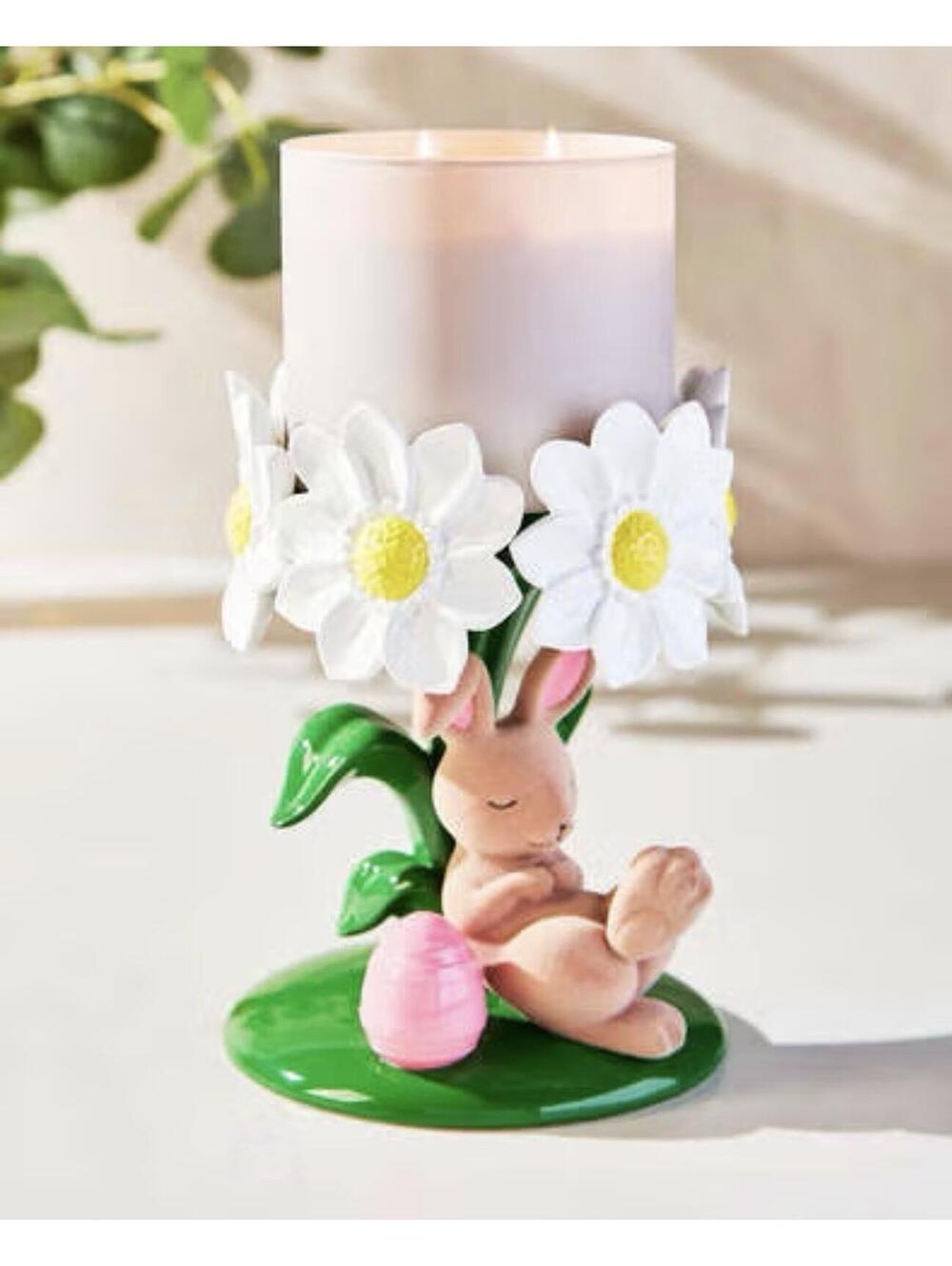 Bath & Body Works Candle Holder 3-Wick Spring Easter Bunny